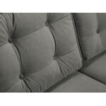Sofa bed (palais) interieurs 86 light grey, velvet, black chrome metal