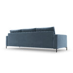 Sofa (wall) interieurs 86 blue, velvet, black metal