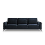 Sofa (wall) interieurs 86 dark blue, velvet, black metal