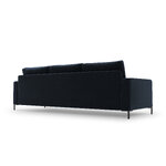 Sofa (wall) interieurs 86 dark blue, velvet, black metal