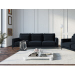 Sofa (wall) interieurs 86 dark blue, velvet, black metal