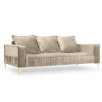 Sofa (triomphe) interieurs 86 cappuccino, velvet, gold metal