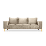 Sofa (triomphe) interieurs 86 cappuccino, velvet, gold metal