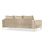 Sofa (triomphe) interieurs 86 cappuccino, velvet, gold metal