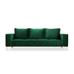 Sofa (triomphe) interieurs 86 bottle green, velvet, gold metal