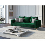 Sofa (triomphe) interieurs 86 bottle green, velvet, gold metal