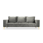 Sofa (triomphe) interieurs 86 light gray, velvet, gold metal