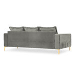 Sofa (triomphe) interieurs 86 light gray, velvet, gold metal