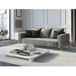 Sofa (triomphe) interieurs 86 light gray, velvet, gold metal