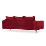 Sofa (triomphe) interieurs 86 red, velvet, black chrome metal