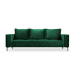 Sofa (triomphe) interieurs 86 bottle green, velvet, black chrome metal