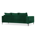 Sofa (triomphe) interieurs 86 bottle green, velvet, black chrome metal