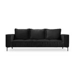 Sofa (triomphe) interieurs 86 black, velvet, black chrome metal