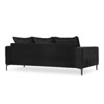 Sofa (triomphe) interieurs 86 black, velvet, black chrome metal