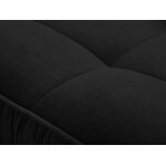 Sofa (triomphe) interieurs 86 black, velvet, black chrome metal