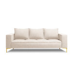 Sofa (zelda) interieurs 86 light beige, structured fabric, gold metal