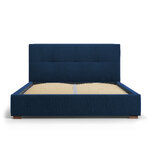 Кровать (туссон) интерьер 86 темно-синий, бархат, 106х178х223