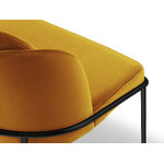 Kėdė (frederic) interieurs 86 geltona, aksominė, juodas metalas