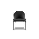 Kėdė (frederic) interieurs 86 tamsiai pilka, struktūrinis audinys, juodas metalas