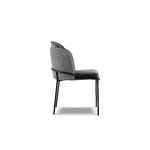 Kėdė (frederic) interieurs 86 tamsiai pilka, struktūrinis audinys, juodas metalas