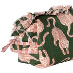 Косметичка с бахромой тигрово-зеленого цвета