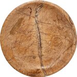 Круглая тарелка из светло-коричневого мрамора