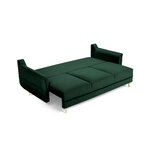 Sofa bed (basso) coco home bottle green, velvet, gold metal
