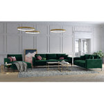 Sofa (shop) coco home bottle green, velvet, black chrome metal