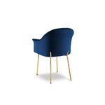 Velvet chair (marcato) coco home deep blue, velvet, gold metal