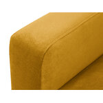 Stūra dīvāns (dzejolis) koko mājas dzeltens, samts, zelta metāls, pa kreisi