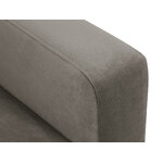 Kampinė sofa (eilėraštis) koko namuose pilka, aksominė, juodo chromo metalo, geriau
