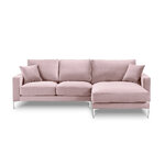 Kampinė sofa (parduotuvė) coco home levandų, aksomo, sidabro metalo, geriau