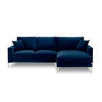 Stūra dīvāns (poeme) koko mājas dziļi zils, samts, sudraba metāls, labāk
