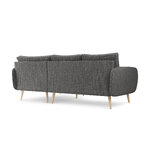 Угловой диван (lento) coco home темно-серый, структурная ткань, бук, лучше