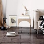 Beige metalli design sohvapöytä kaari (kristina dam) ehjä