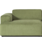 Zaļa samta moduļu dīvāns (melva) nepabeigts