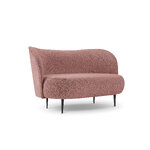 Sofa (gvazdikėlis) mazzini sofa rožinė, boucle, juodas metalas