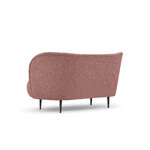 Sofa (gvazdikėlis) mazzini sofa rožinė, boucle, juodas metalas