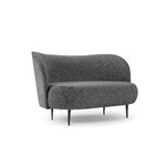 Sofa (gvazdikinė) mazzini sofos tamsiai pilka, boucle, juodo metalo