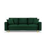 Sofa bed (cartadera) mazzini sofas bottle green, velvet, gold metal