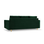 Sofa bed (cartadera) mazzini sofas bottle green, velvet, gold metal