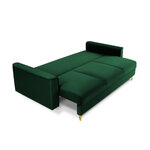 Sofa bed (cartadera) mazzini sofas bottle green, velvet, gold metal