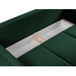 Sofa bed (cartadera) mazzini sofas bottle green, velvet, gold metal