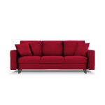 Sofa-lova (cartadera) mazzini sofa raudona, aksominė, juodas chromuotas metalas