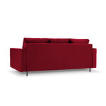 Sofa-lova (cartadera) mazzini sofa raudona, aksominė, juodas chromuotas metalas