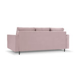 Sofa-lova (cartadera) mazzini sofos levandų, aksomo, juodo chromo metalo