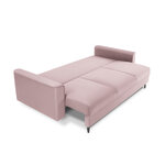 Sofa-lova (cartadera) mazzini sofos levandų, aksomo, juodo chromo metalo