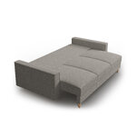 Sofa-lova (cartadera) mazzini sofos pilka, boucle, natūralaus buko medienos