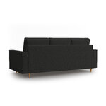 Sofa-lova (cartadera) mazzini sofos juoda, boucle, natūralaus buko medienos