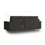 Sofa-lova (cartadera) mazzini sofa juoda, aksominė, natūralaus buko mediena